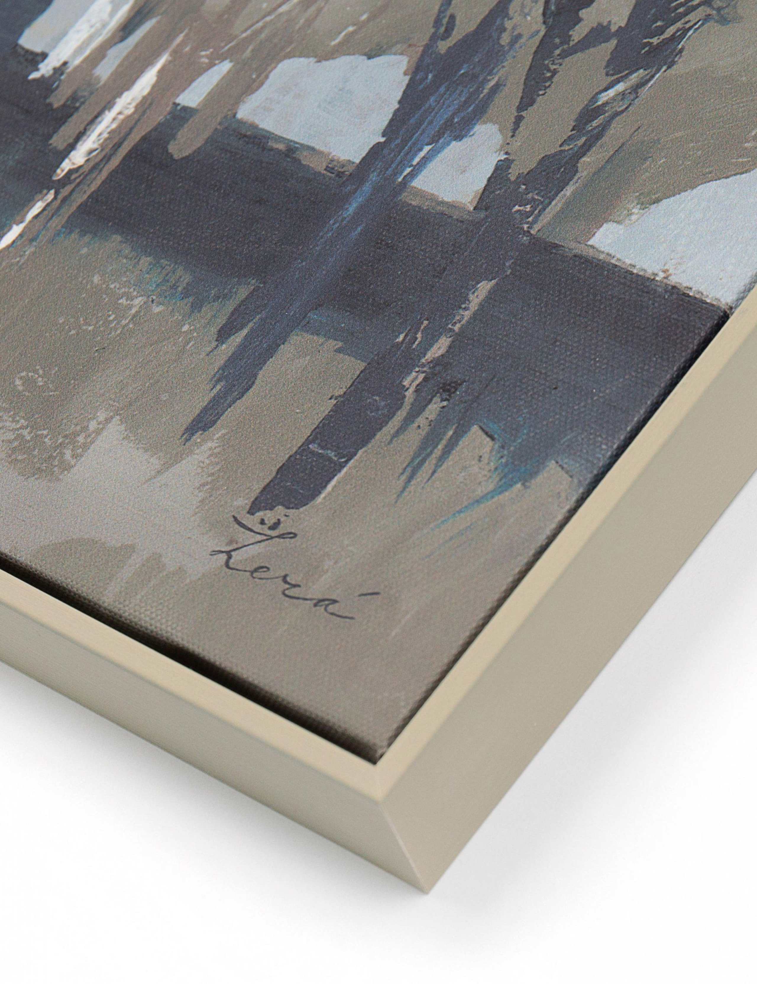Gallery Direct Silver Birch Blues framed canvas 67x40cm, imported from the UK