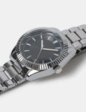 M&S silver tone round face watch with metal strap - British product