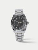 M&S silver tone round face watch with metal strap - British product