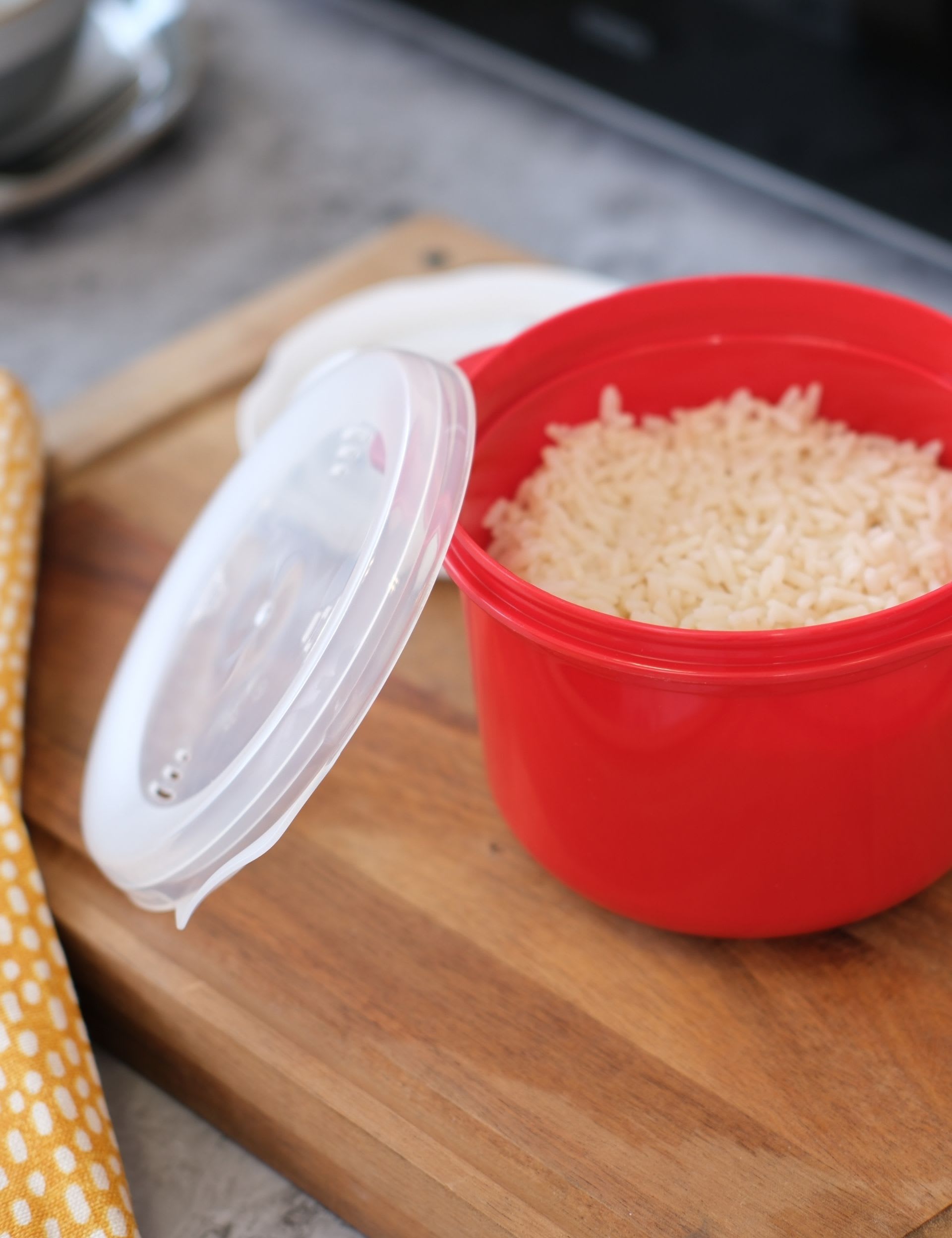 Good2Heat single rice cooker microwaveable with transparent lid - British product
