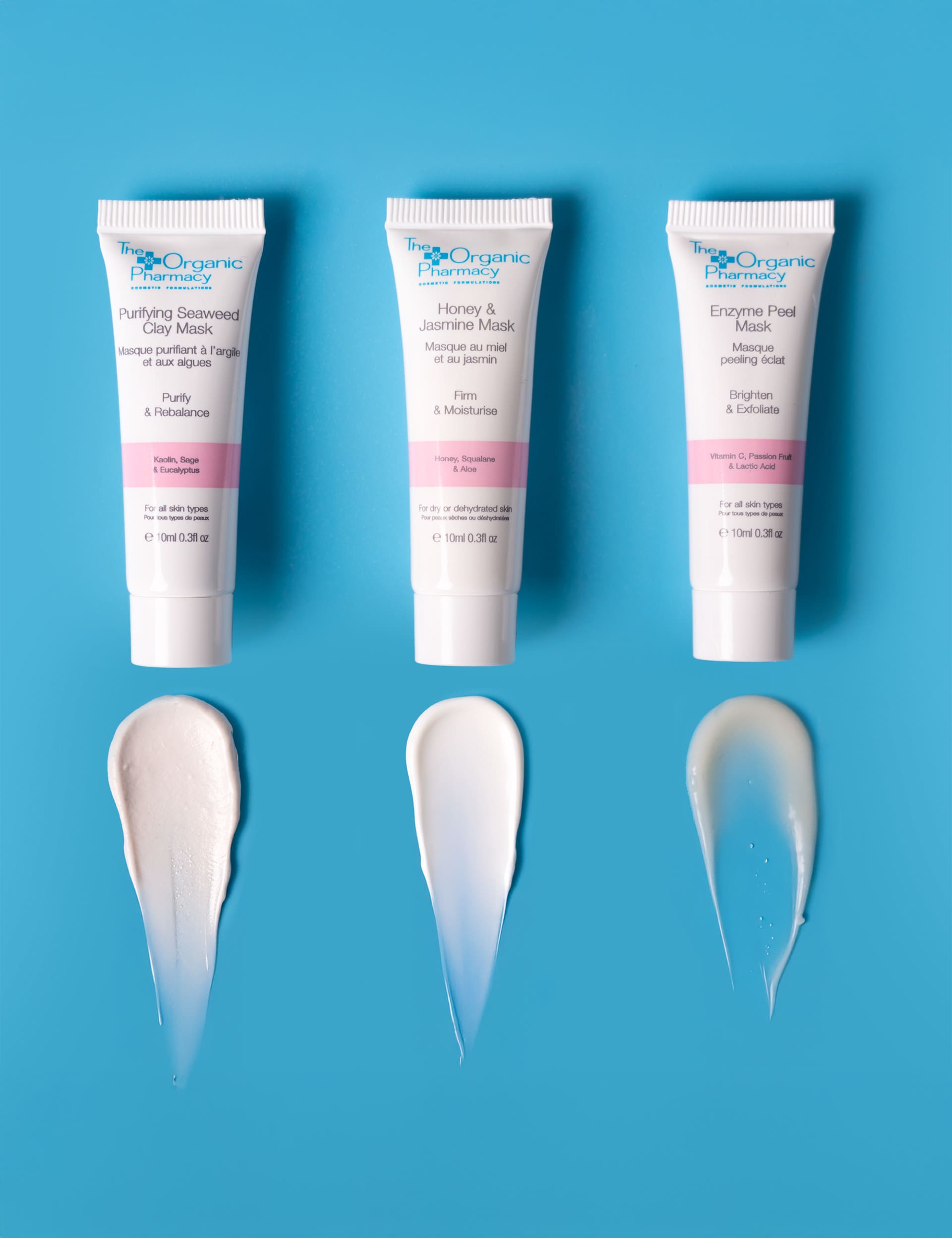 The Organic Pharmacy face mask trio 30ml each (British brand)