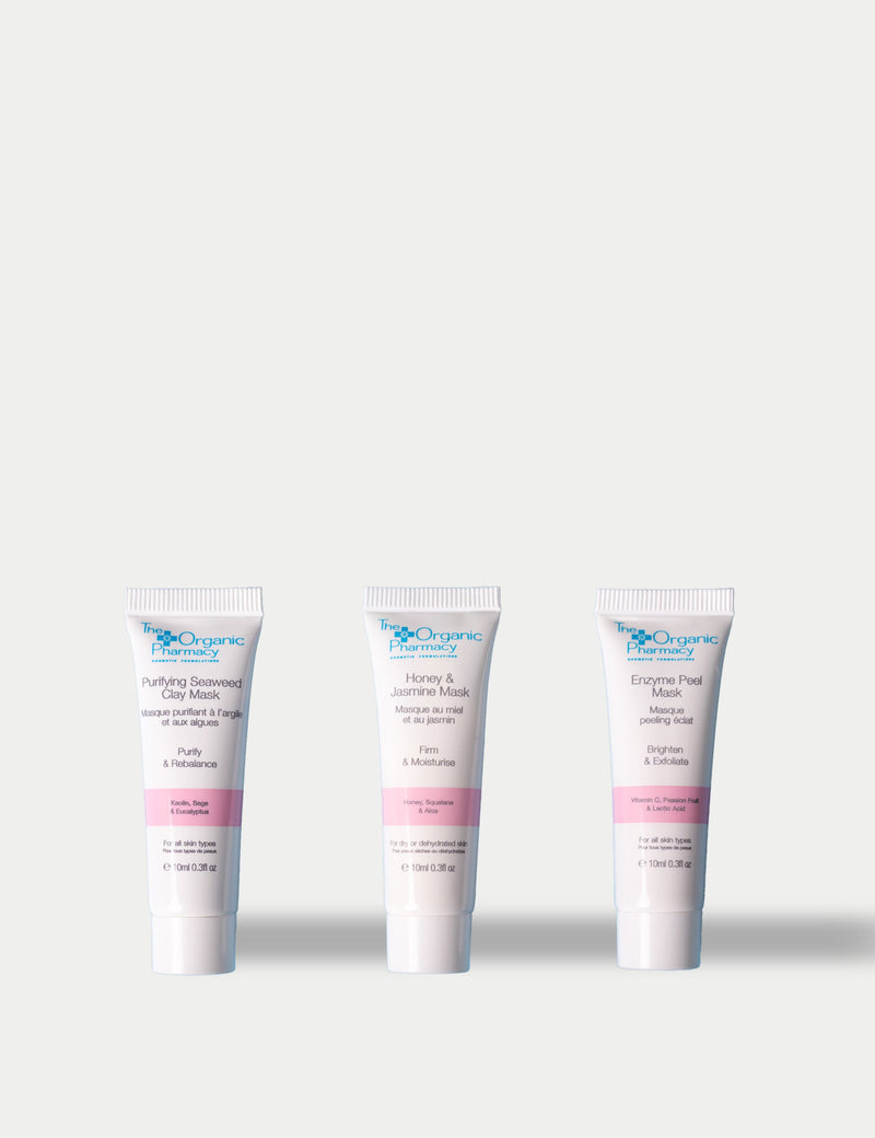 The Organic Pharmacy face mask trio 30ml each (British brand)
