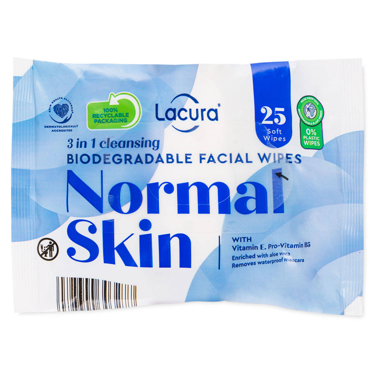 Skin facial wipes re-sealable pack, imported from the UK