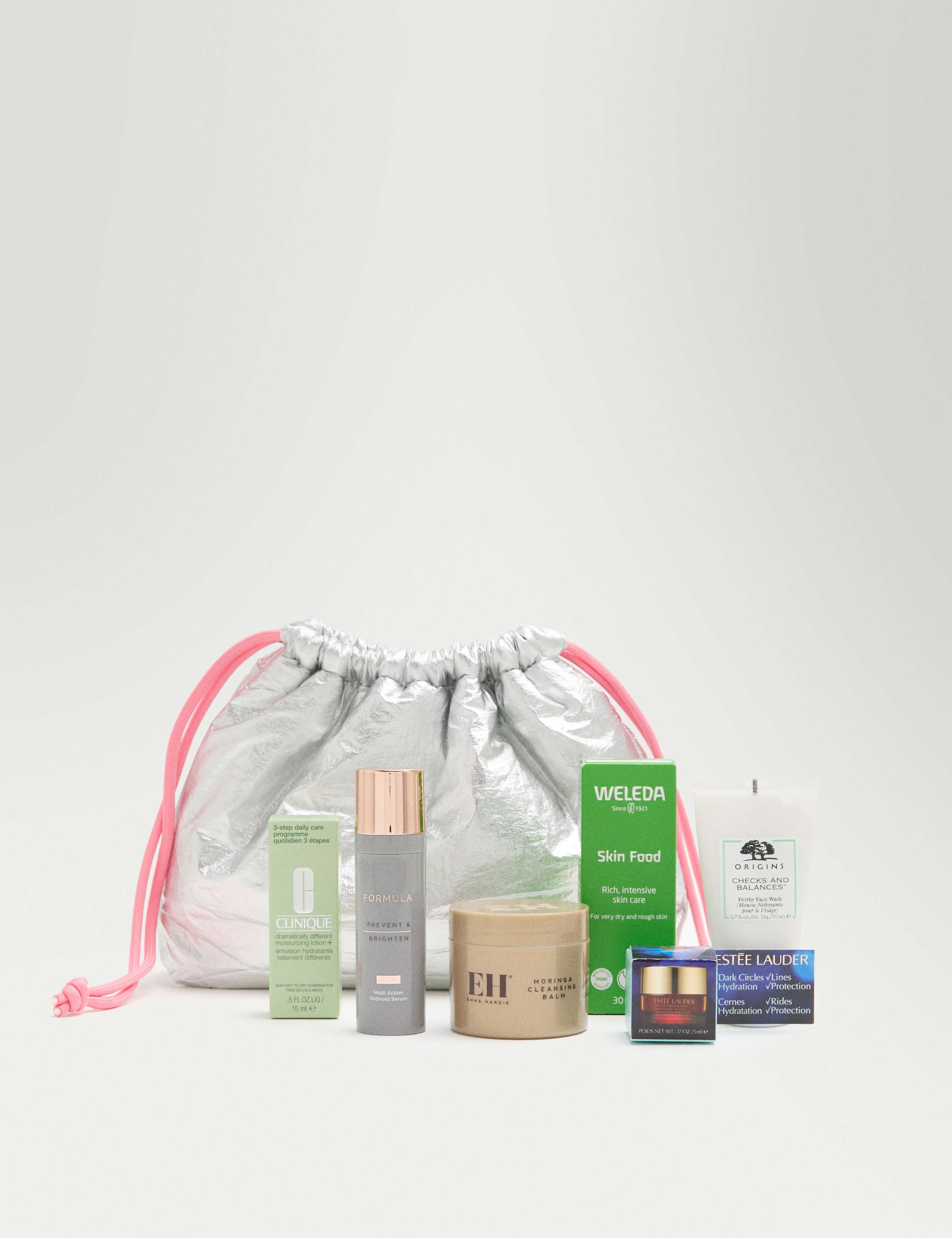 Skincare gift bag with six skincare products (British brand)