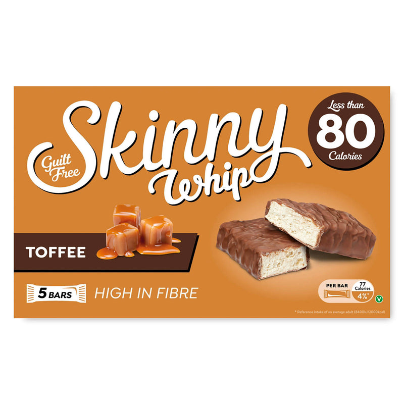Skinny Whip toffee flavour bars 5 pack - British product