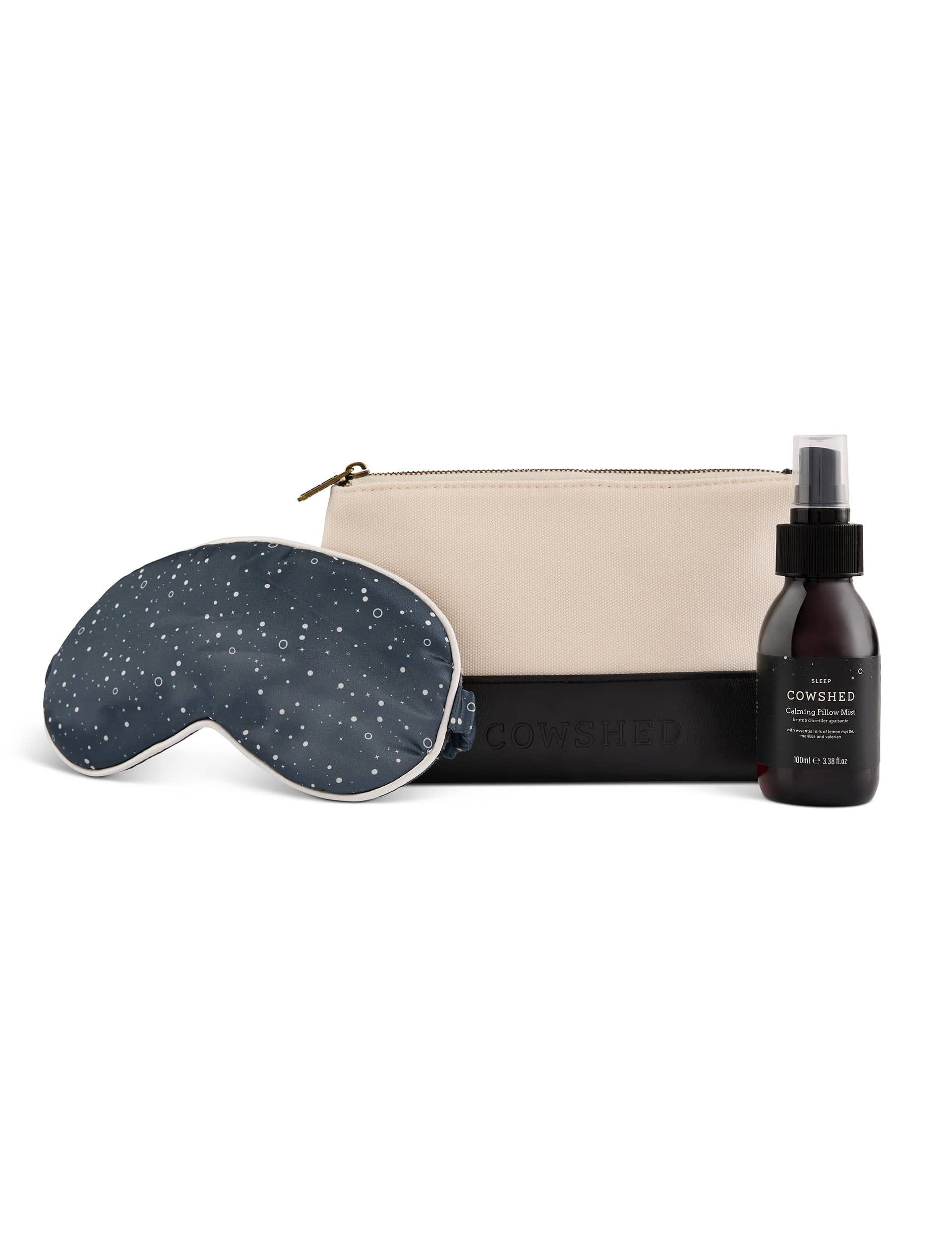 Sleep discovery set with pillow mist and eye mask (British brand)