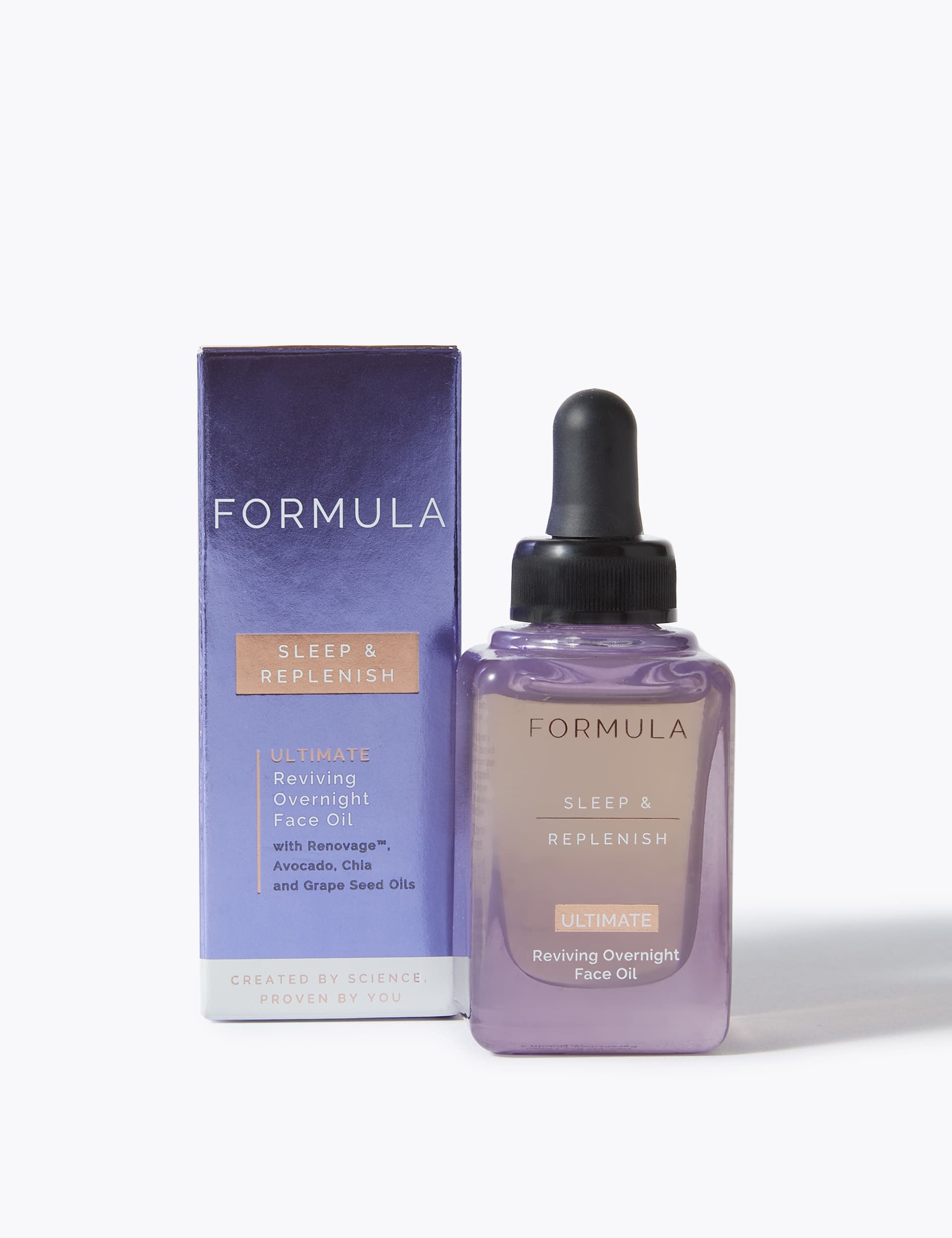 Sleep & Replenish Ultimate Reviving Overnight Facial Oil 28ml (British brand)