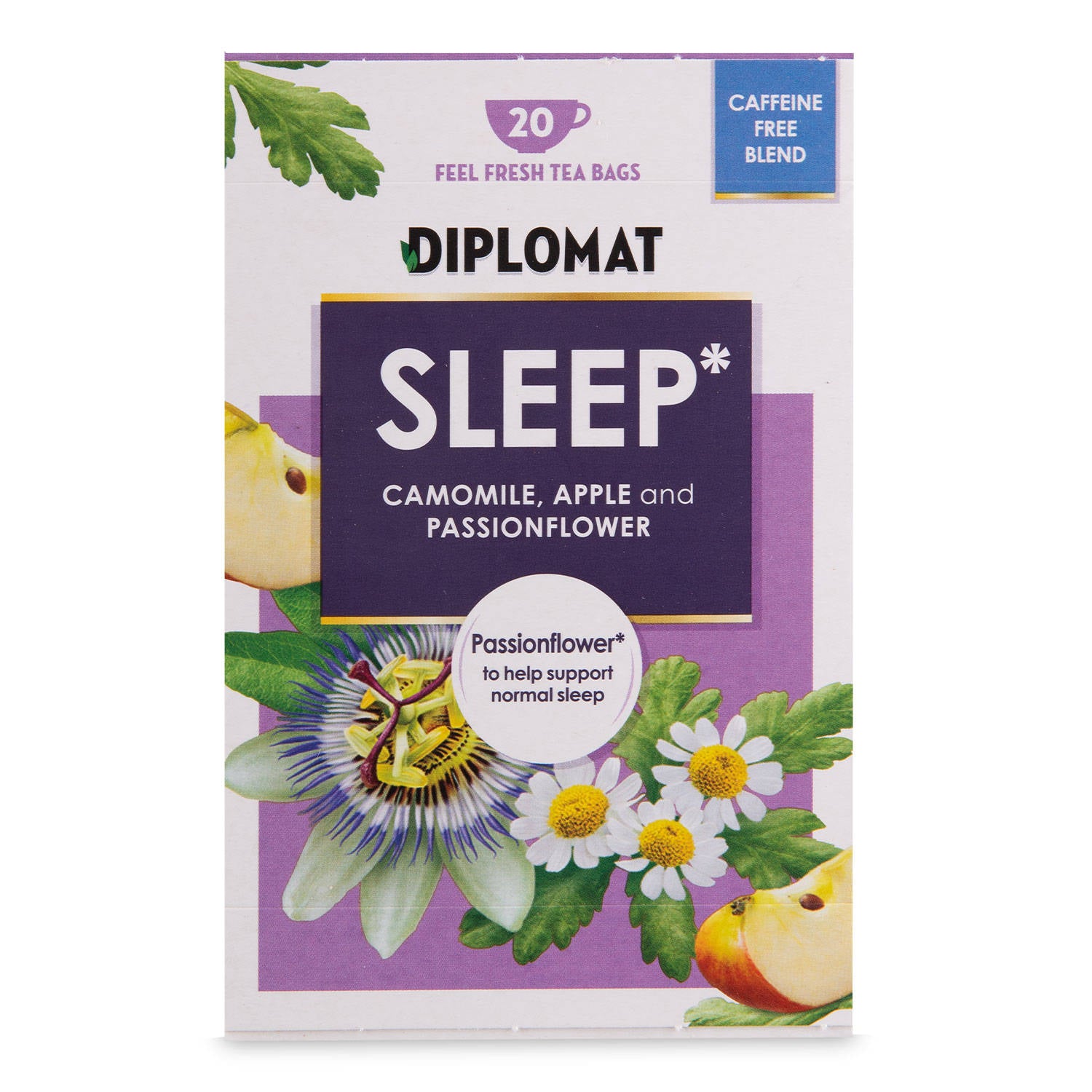 Sleep herbal tea bags 20 pack with passionflower and camomile, UK version