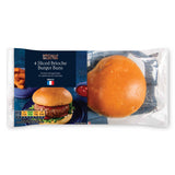 Sliced butter-enriched brioche burger buns - British product