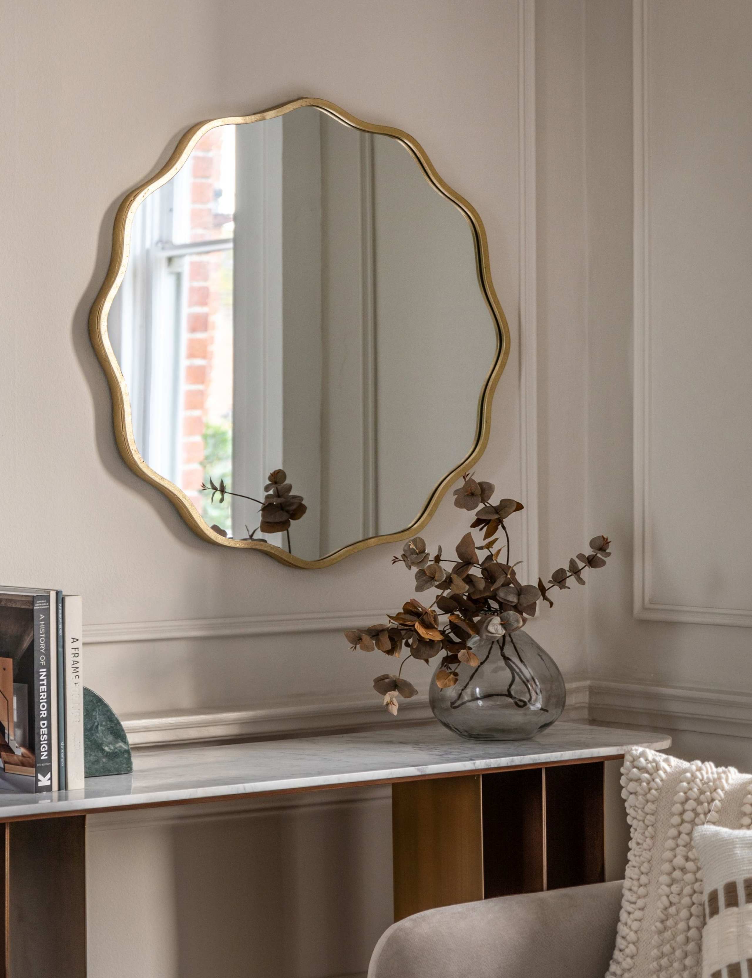 Gallery Direct Sloane round wall mirror 82cm - British product