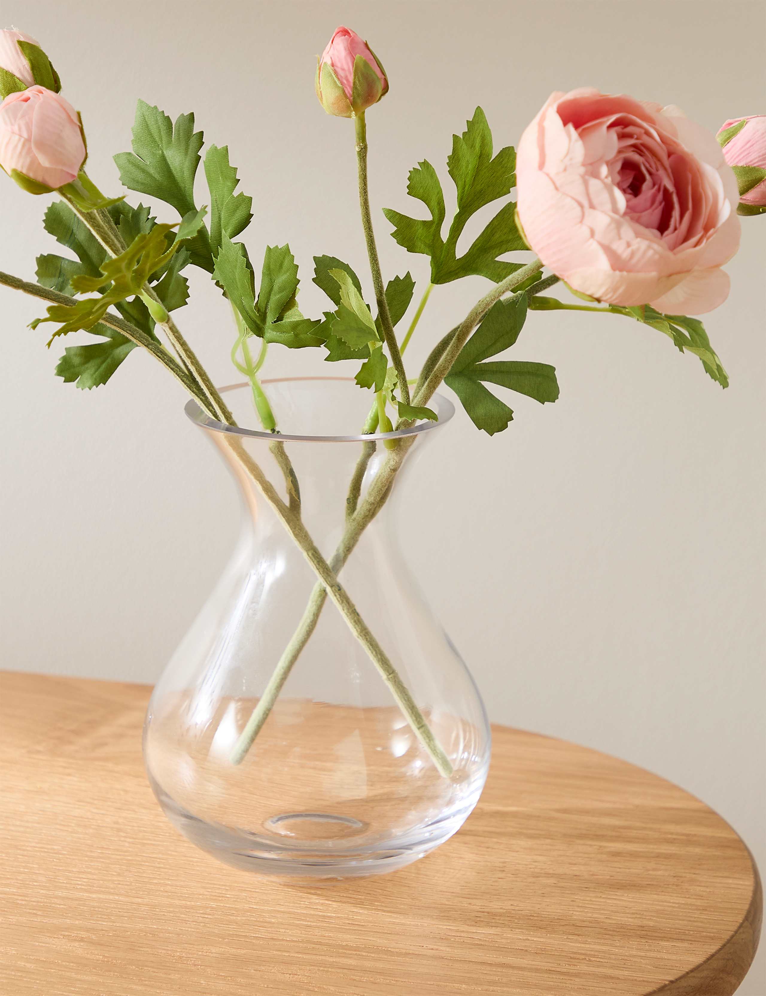 Small bouquet vase tapered glass 16.5cm, imported from the UK