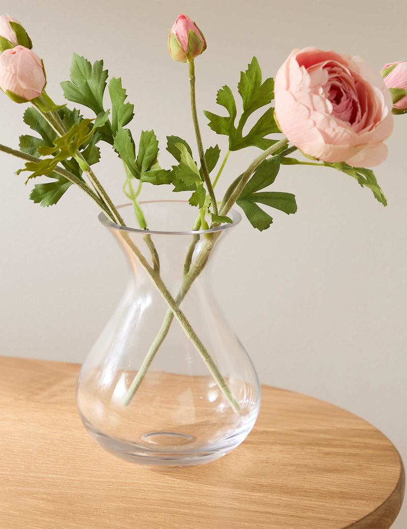 Small bouquet vase tapered glass 16.5cm, imported from the UK