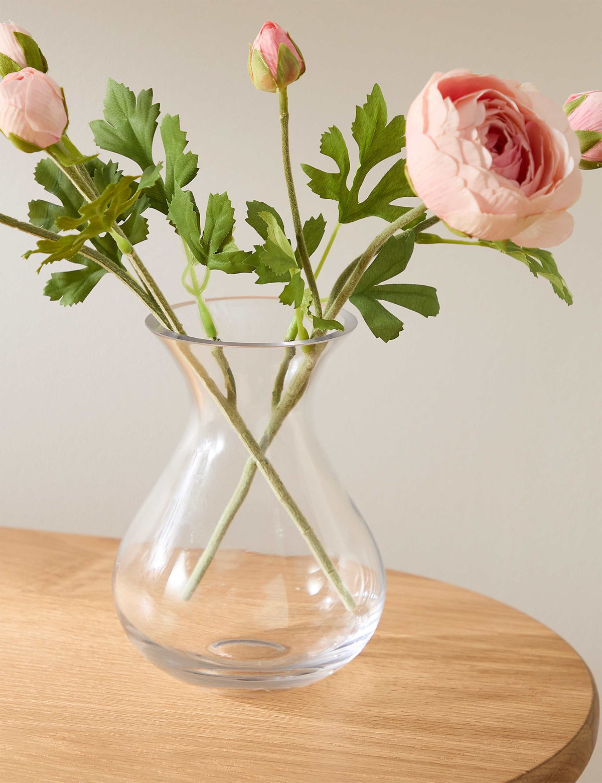 Small bouquet vase tapered glass 16.5cm, imported from the UK