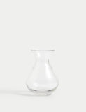 Small bouquet vase tapered glass 16.5cm, imported from the UK