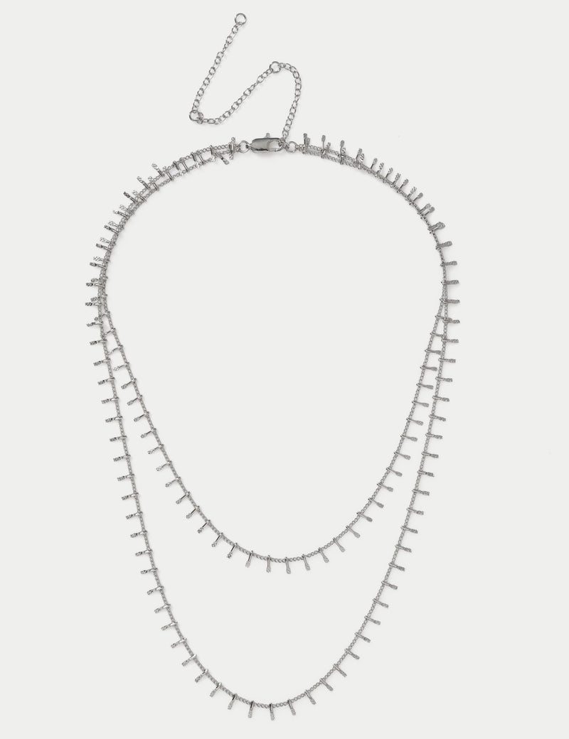 Small charm multirow necklace, imported from the UK