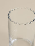 Small cylinder frill top glass vase 15cm (British brand)