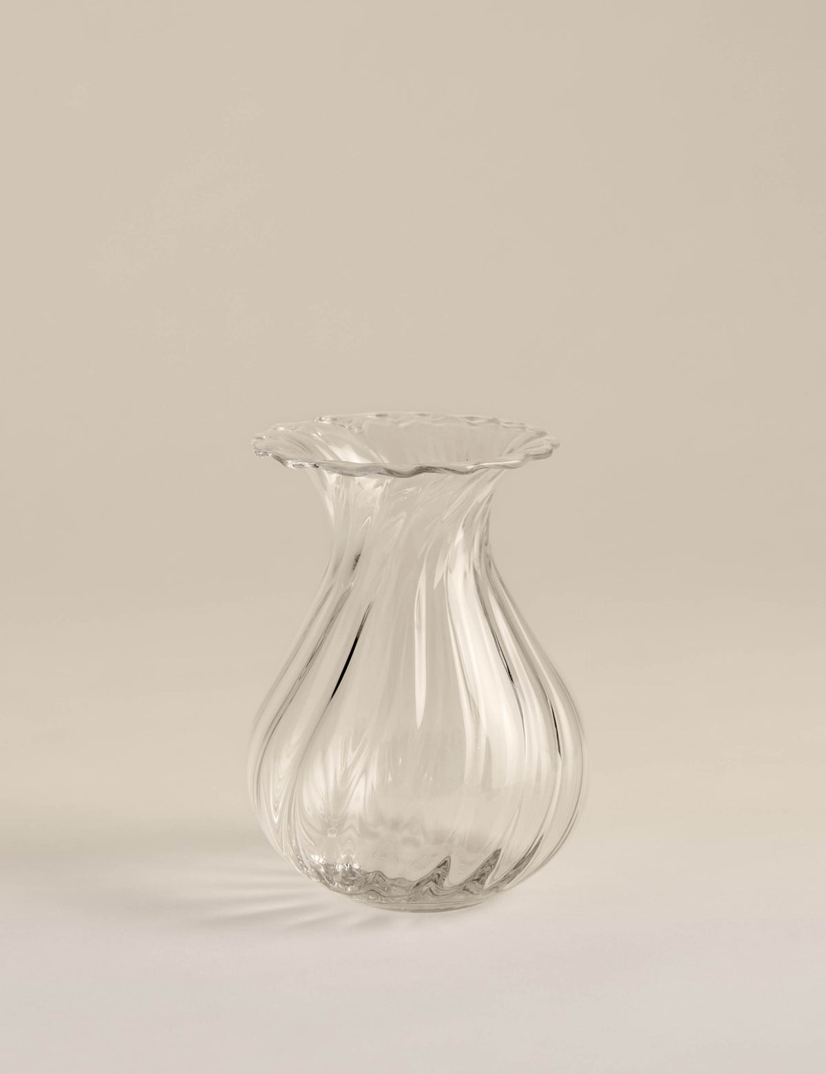 Small Fluted Glass Bouquet Vase