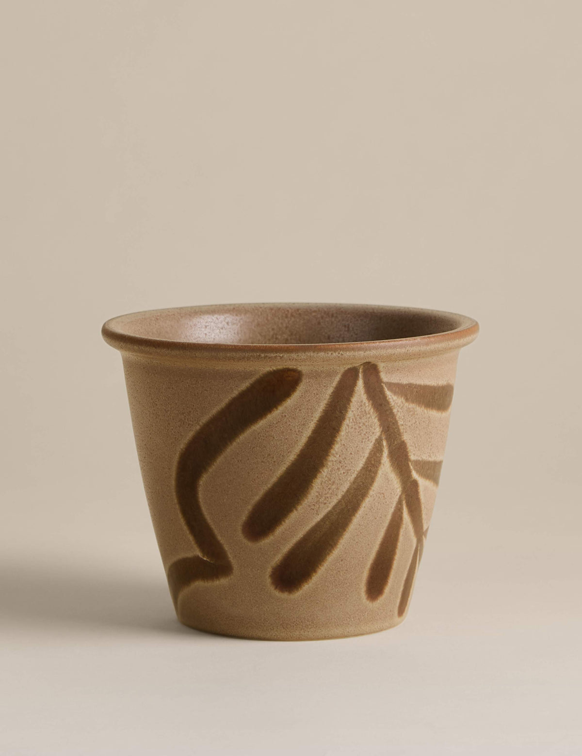 Small reactive leaf ceramic planter 17.9cm, UK version