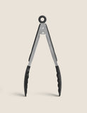 Small silicone tongs with heat-resistant design and locking mechanism (British brand)