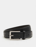 M&S smart belt polyurethane stitch detailing metal buckle - British product