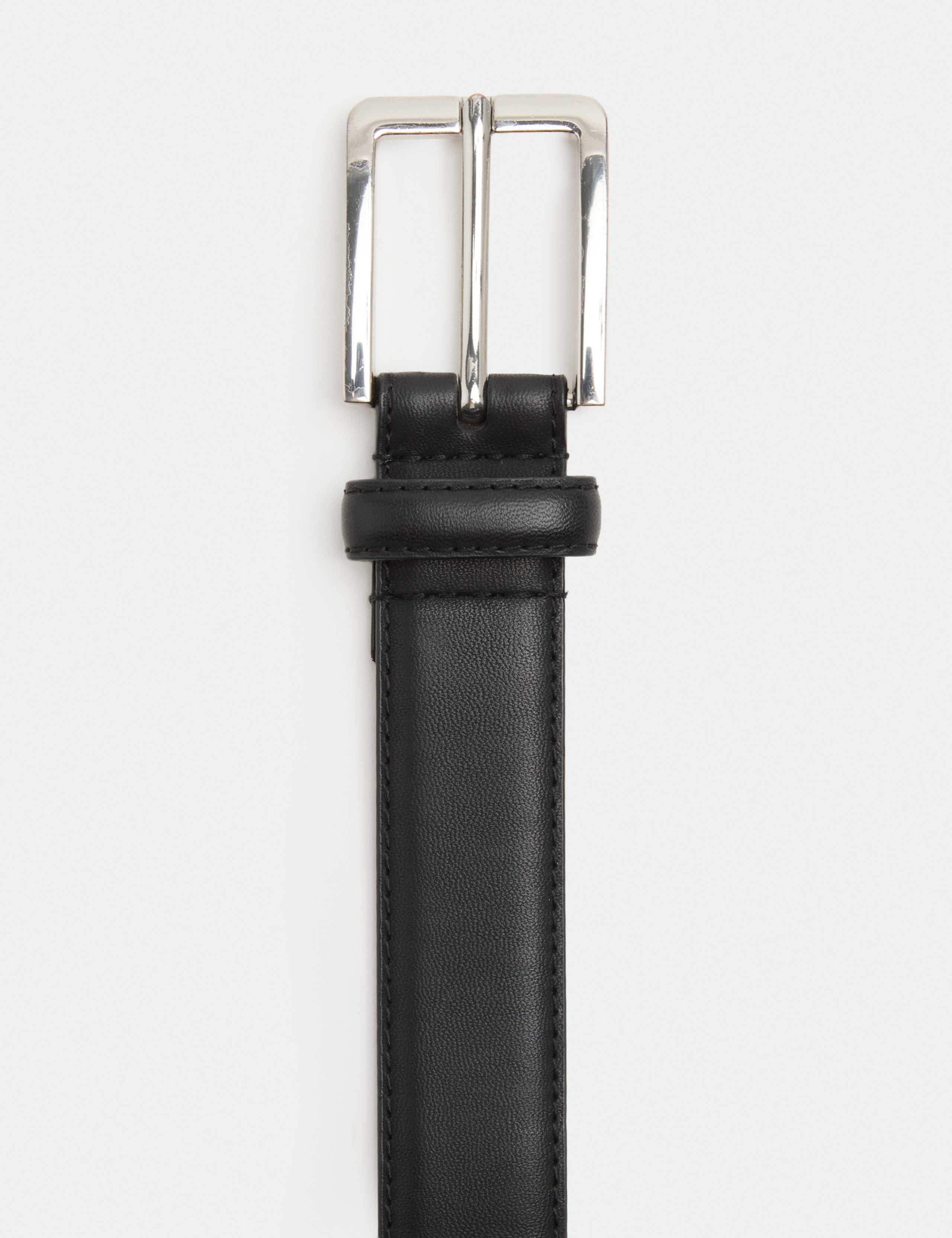 M&S smart belt polyurethane stitch detailing metal buckle - British product