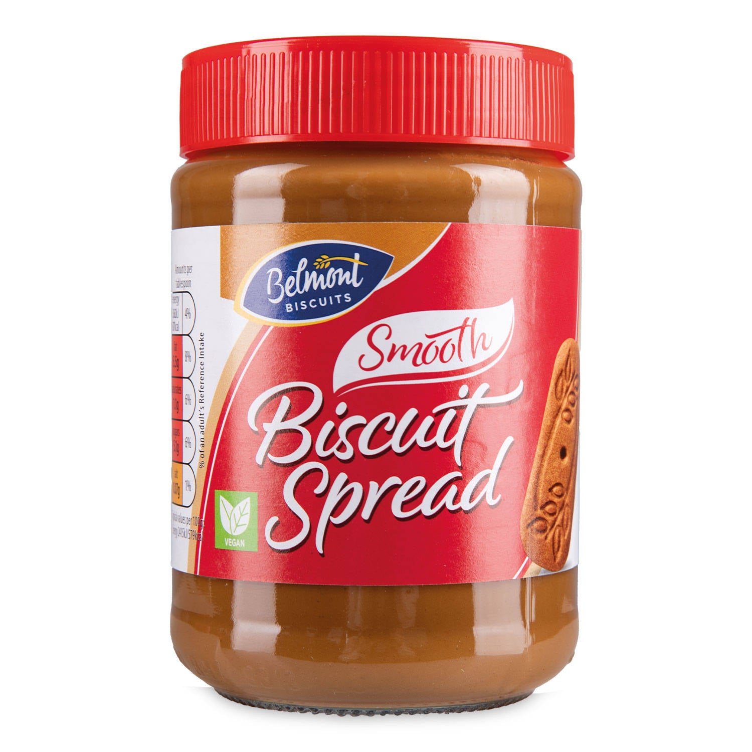 Smooth biscuit spread with caramelised biscuits, imported from the UK