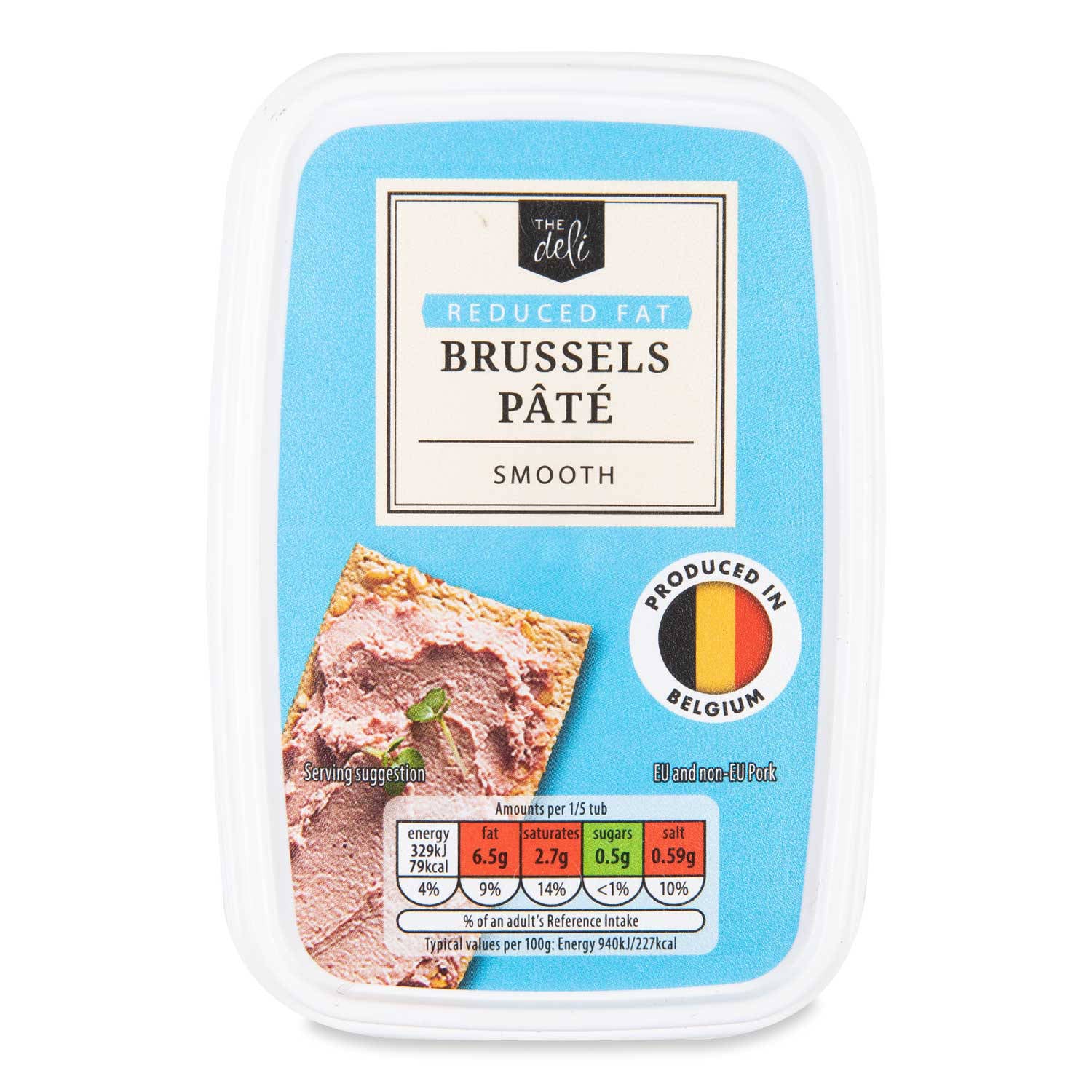 Brussels smooth reduced fat pâté - British product