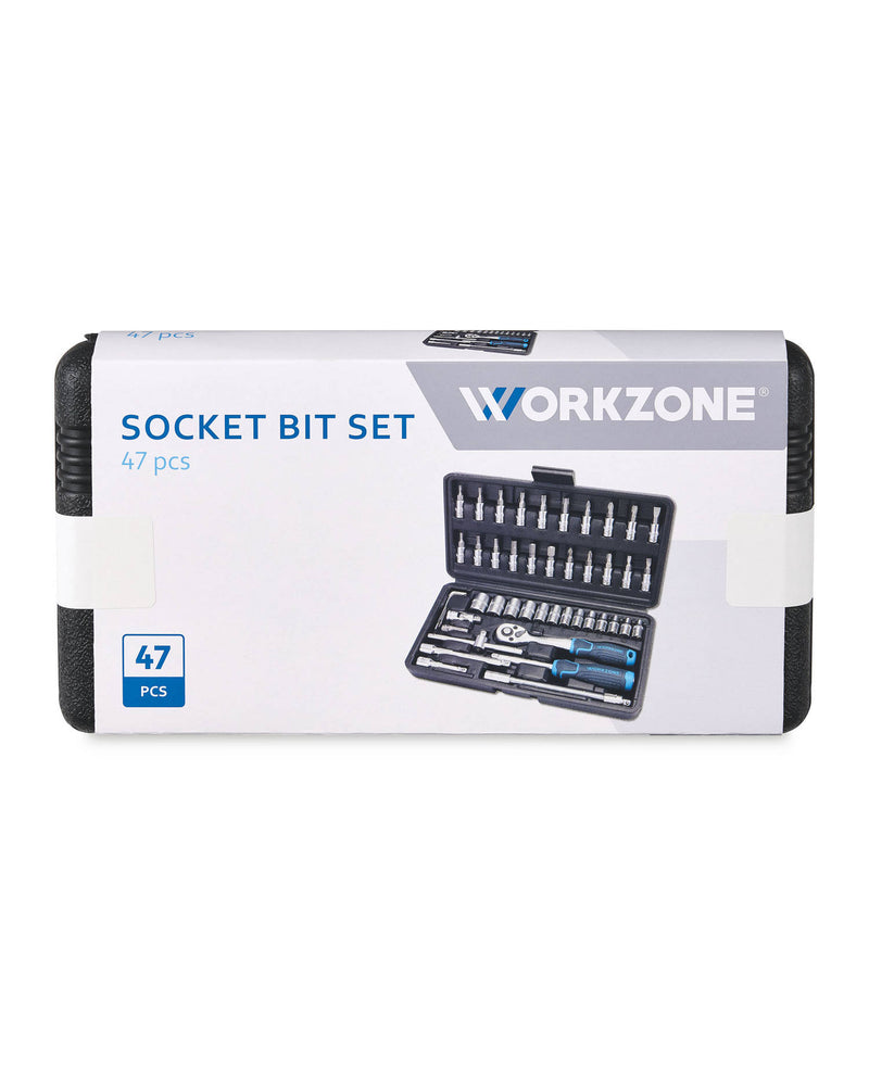 1/4 inch socket and bit set with ratchet, imported from the UK