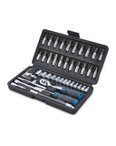 1/4 inch socket and bit set with ratchet, imported from the UK
