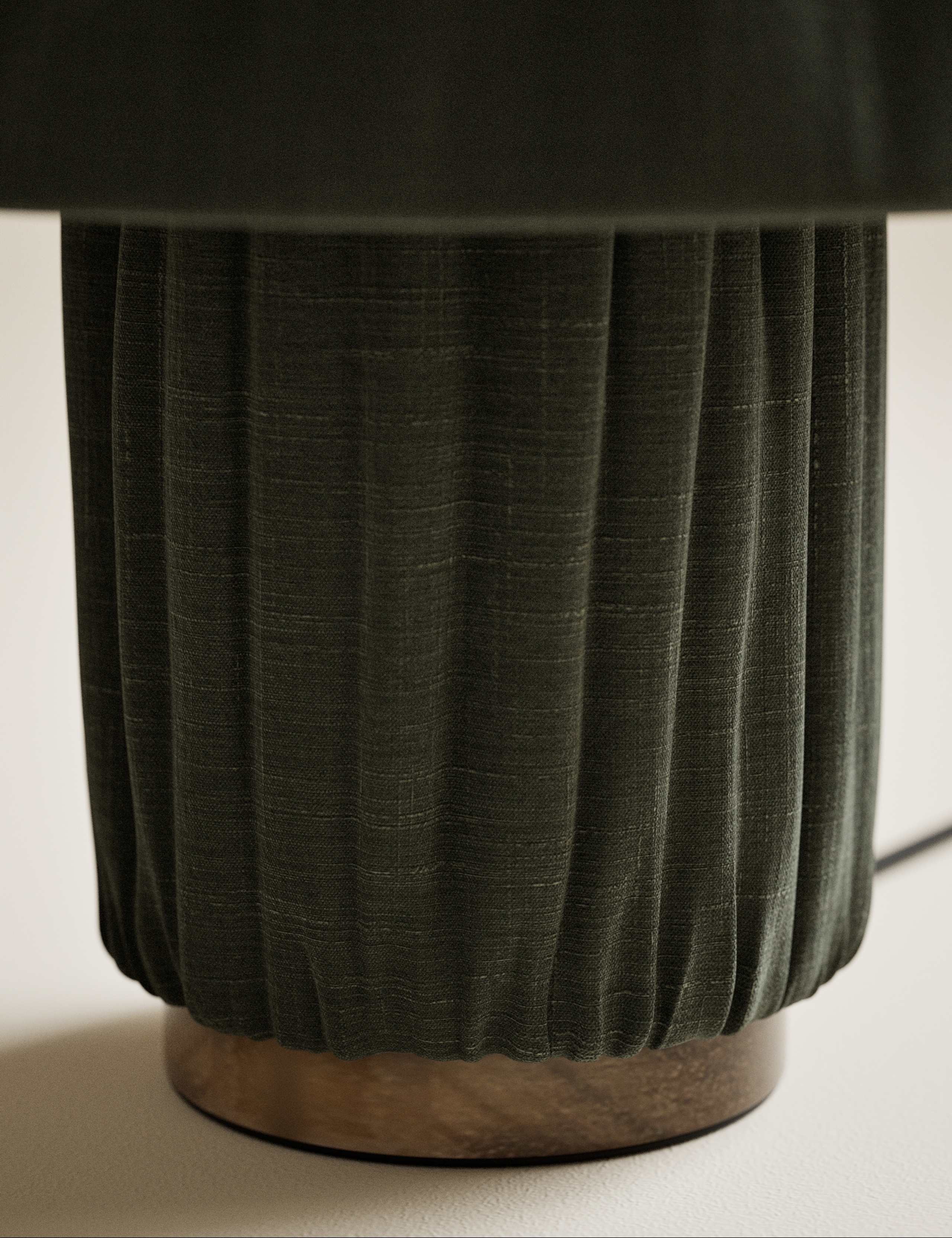 Soft Pleated Fabric Table Lamp (British brand)