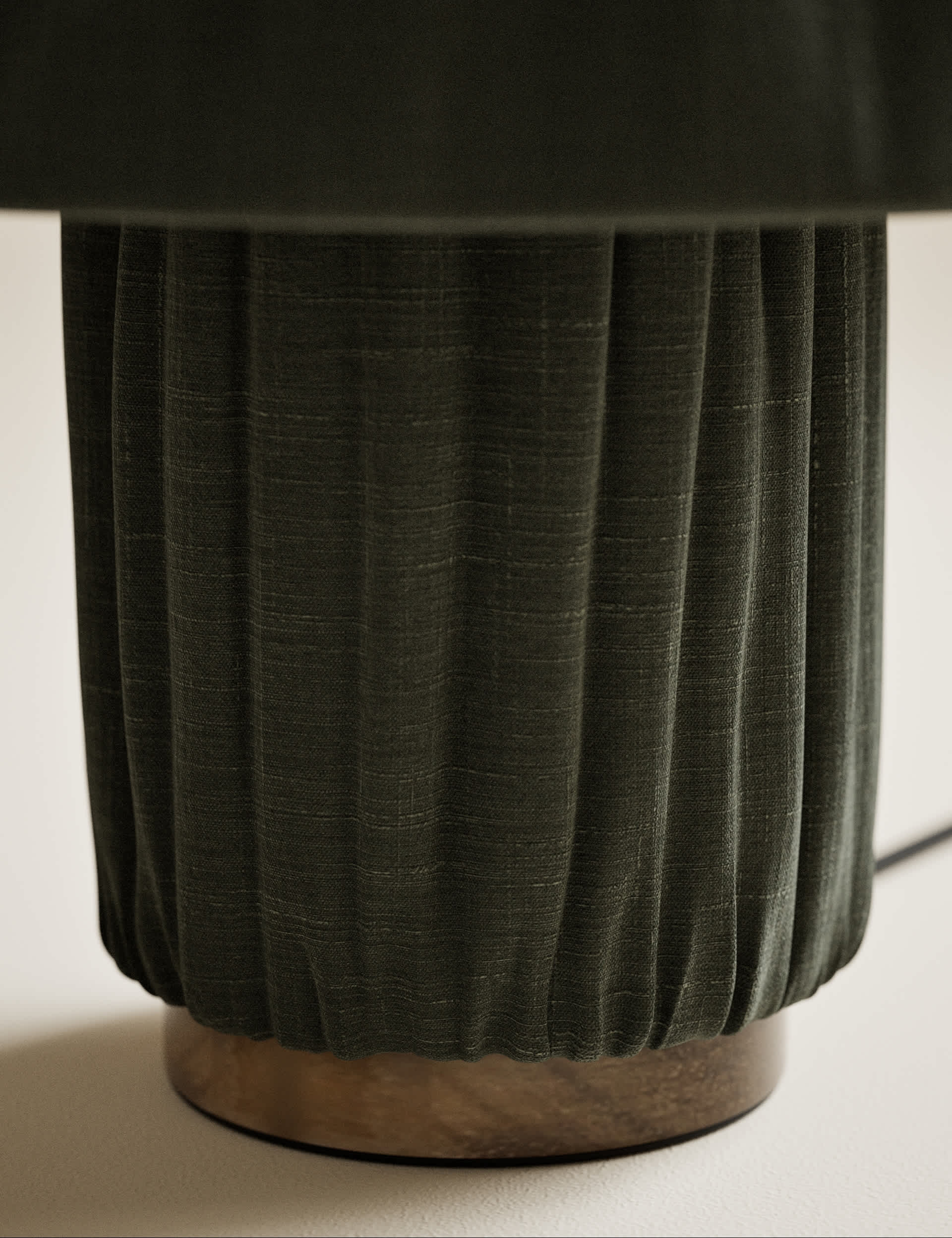 Soft Pleated Fabric Table Lamp (British brand)