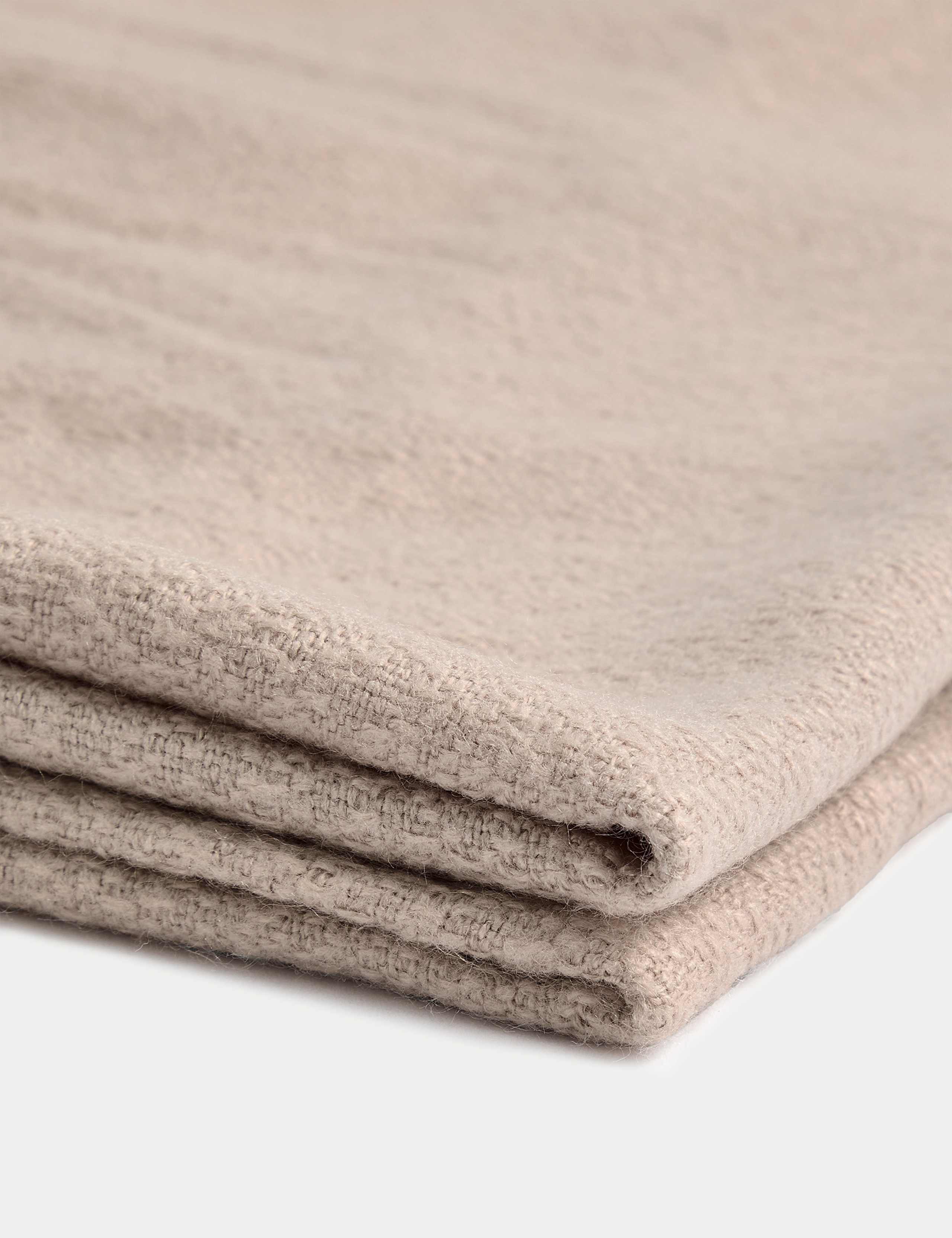 Soft textured throw 130x170cm chenille finish fringed edges, imported from the UK