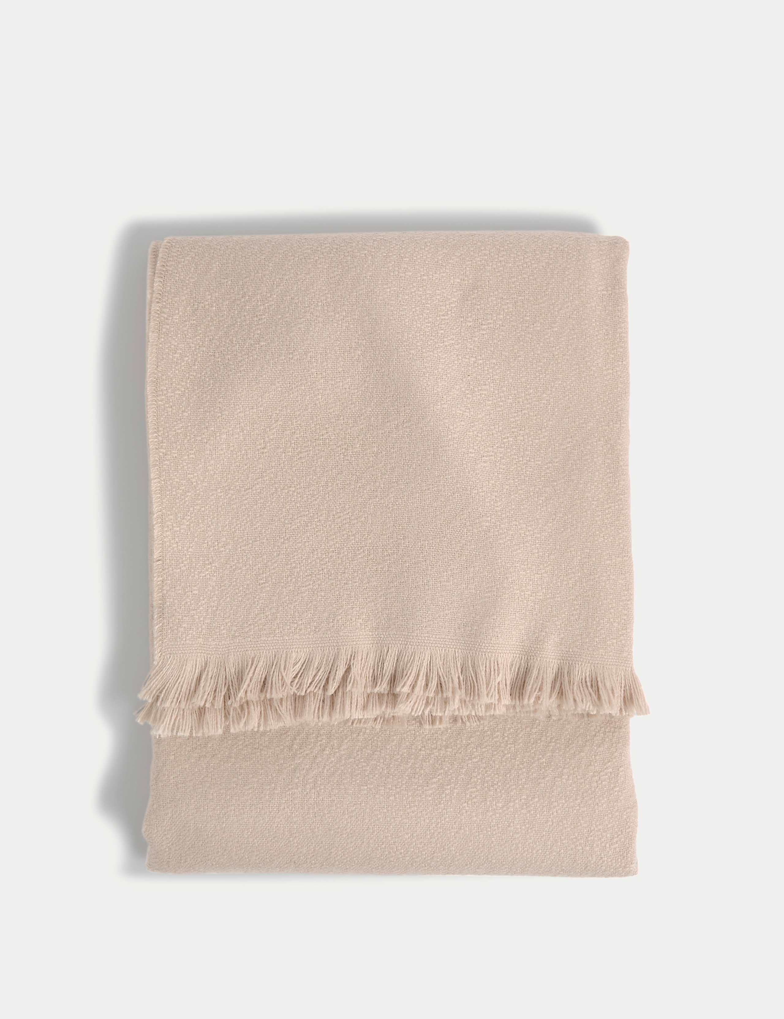 Soft textured throw 130x170cm chenille finish fringed edges, imported from the UK