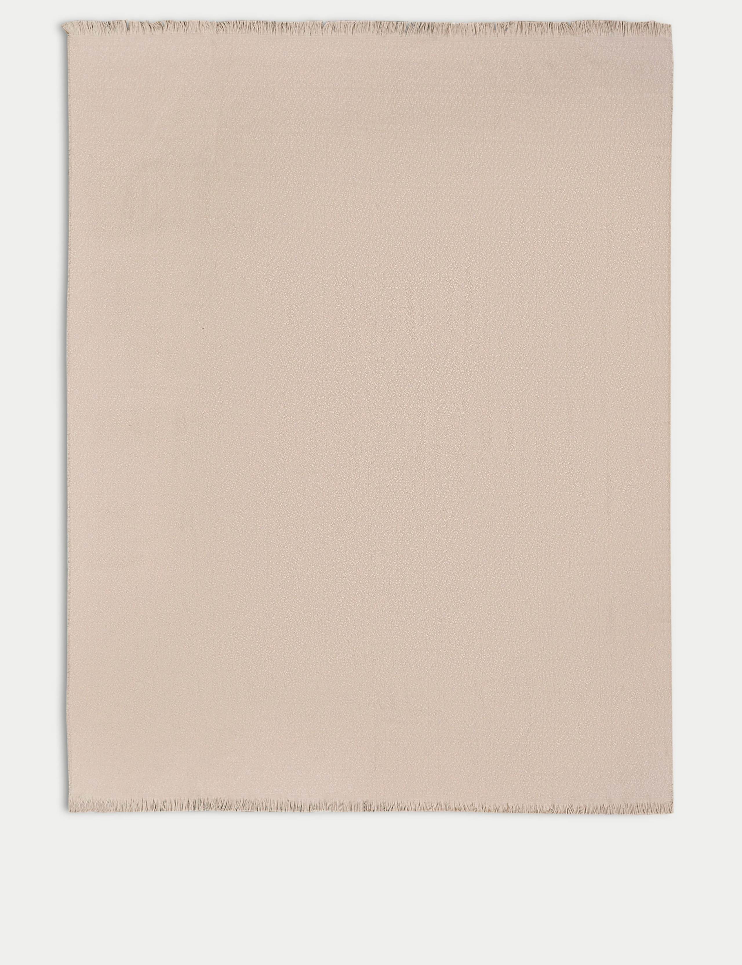 Soft textured throw 130x170cm chenille finish fringed edges, imported from the UK