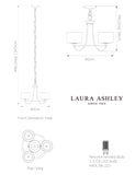 Laura Ashley Southwell pendant light polished nickel, imported from the UK