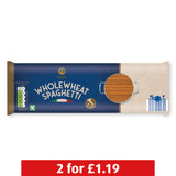 Wholewheat spaghetti pasta made from durum wheat semolina - British product