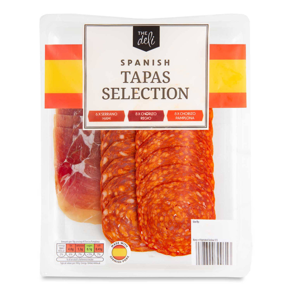 Serrano ham antipasti platter, UK version