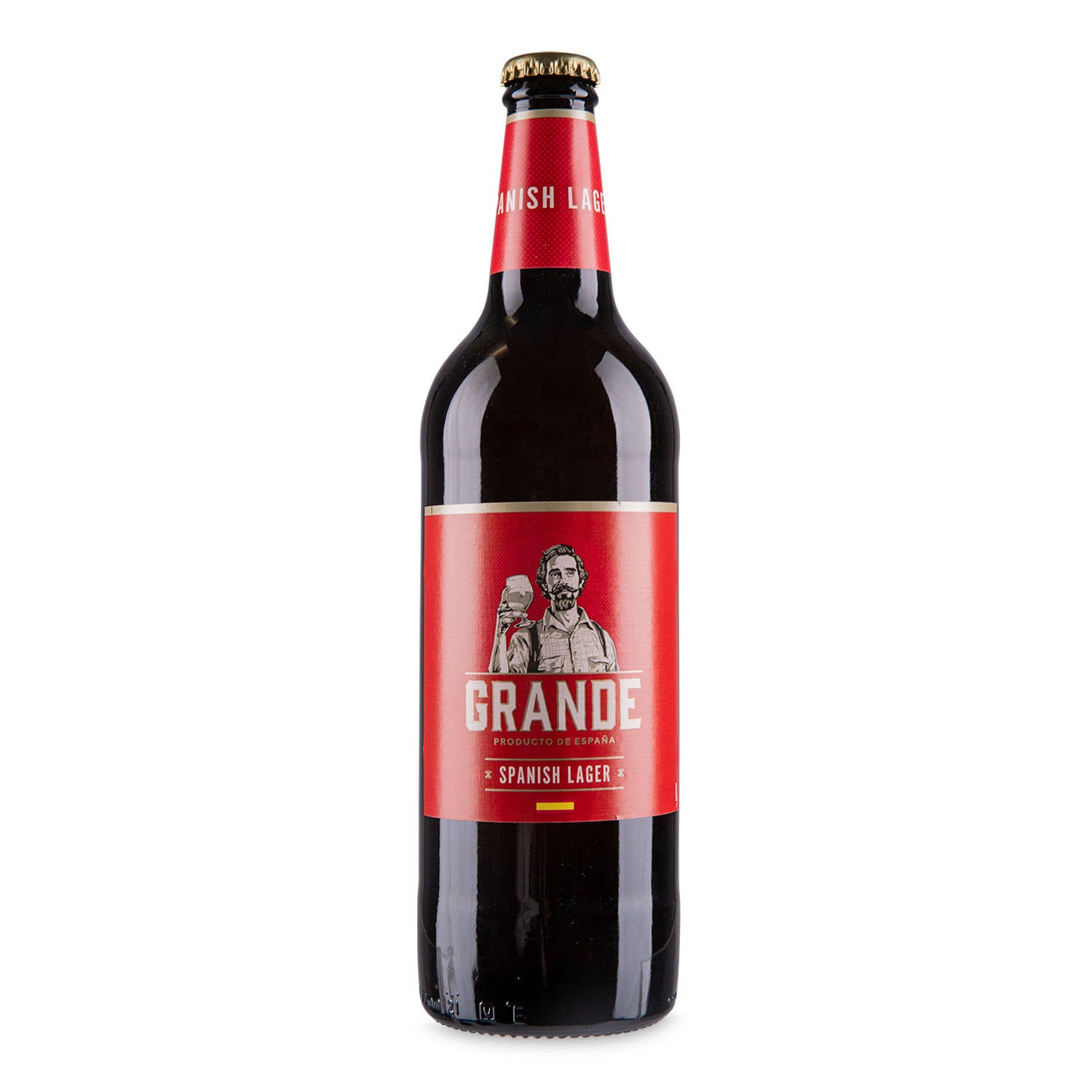 Spanish Lager lager beverage, brewed in the UK - British product