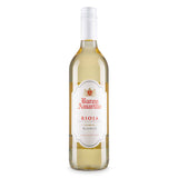 White wine Spanish Rioja Blanco bottle, UK version
