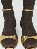 M&S Sparkle Crew Socks ankle-high metallic (British brand)