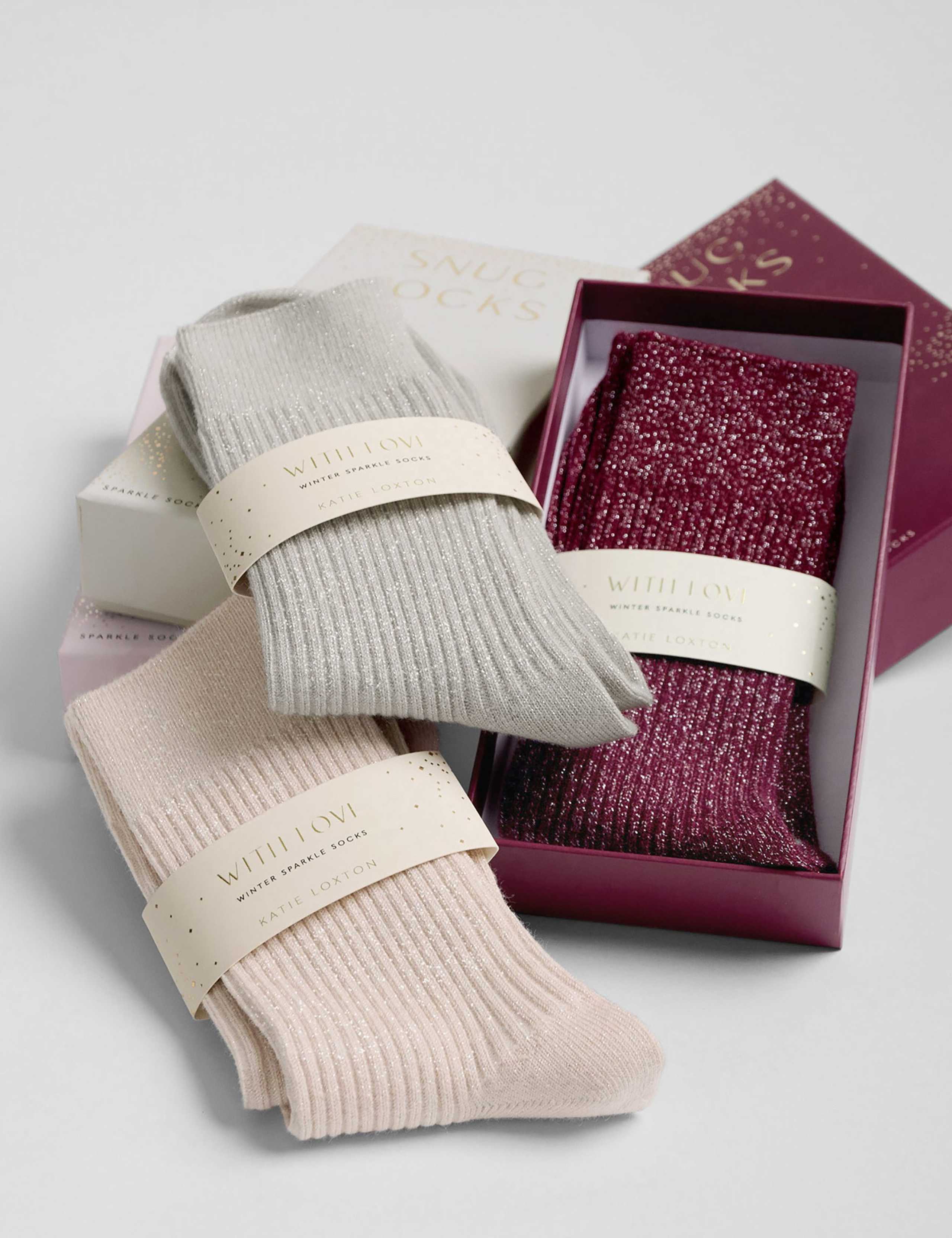 Katie Loxton sparkle socks gift box (British brand)