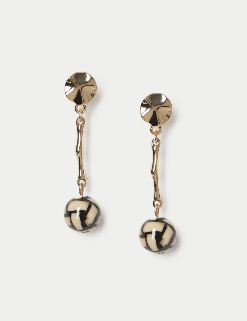 M&S sphere ceramic stick drop earrings (British brand)