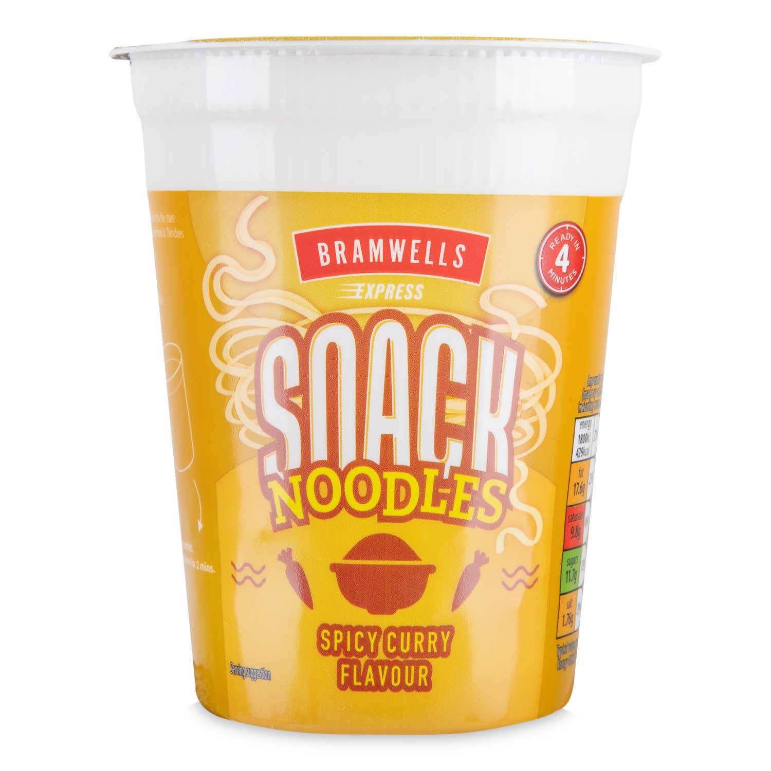 Spicy Curry Flavour Snack Noodles Pot, imported from the UK