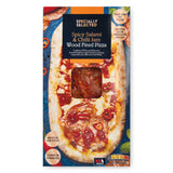 Pizza with spicy salami and chilli jam, wood fired sourdough, UK version