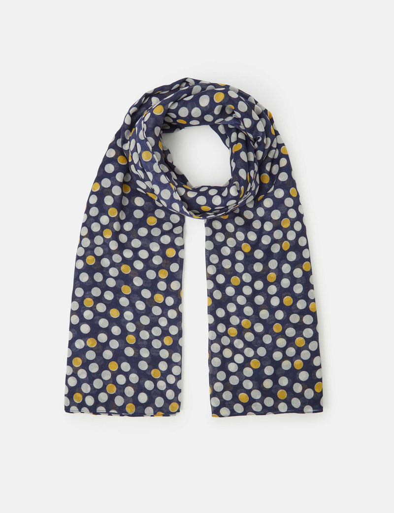 Accessorize spot print scarf polyester, imported from the UK
