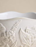 Spring Meadow footed serving bowl stoneware - British product