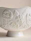 Spring Meadow footed serving bowl stoneware - British product