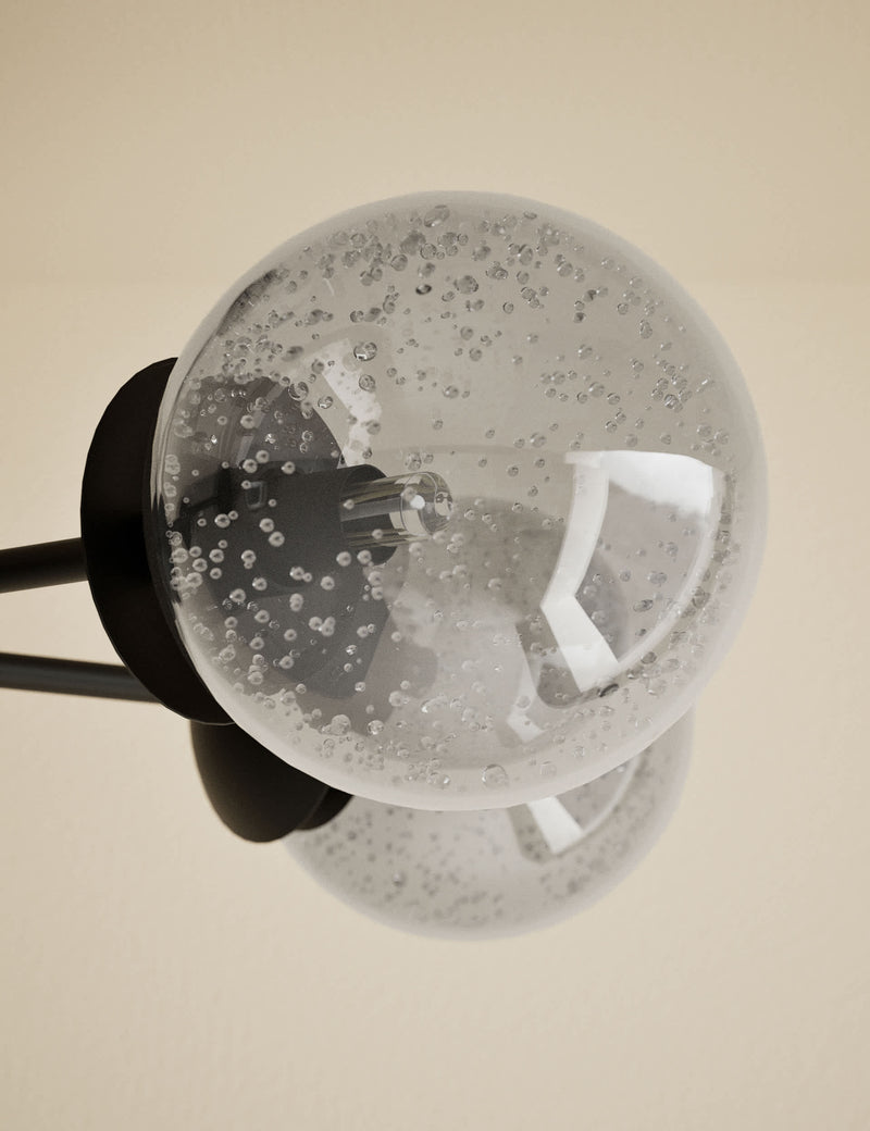 Sputnik bubble glass ceiling light five arms - British product