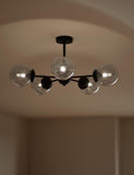 Sputnik bubble glass ceiling light five arms - British product