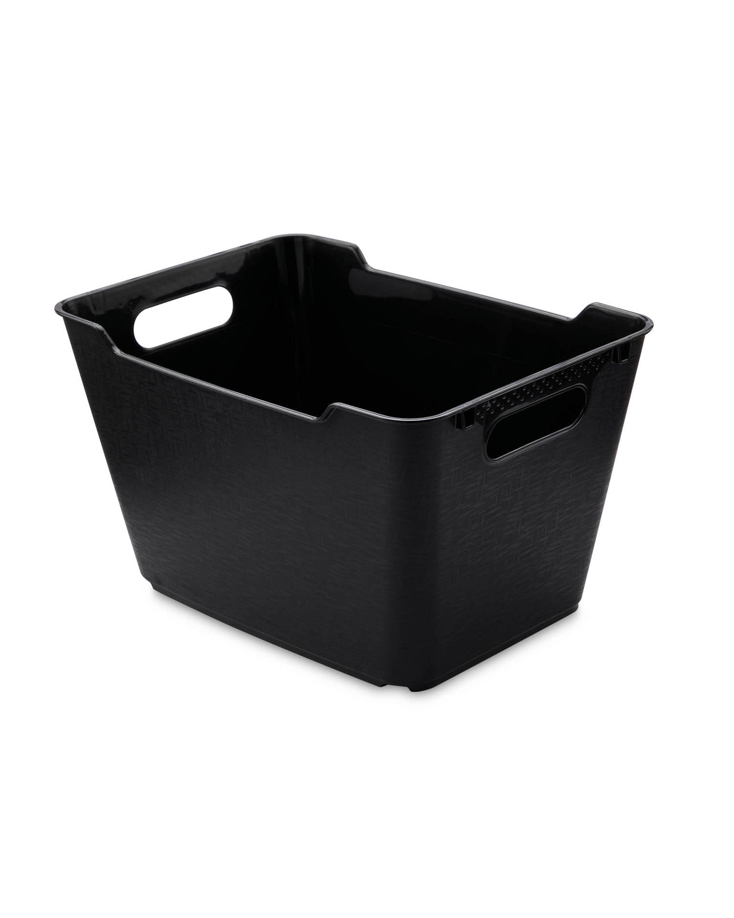 Stackable Storage Box with Handles - 11L, 2-Pack 5.5L, 3-Pack 1.7L (Black/White)